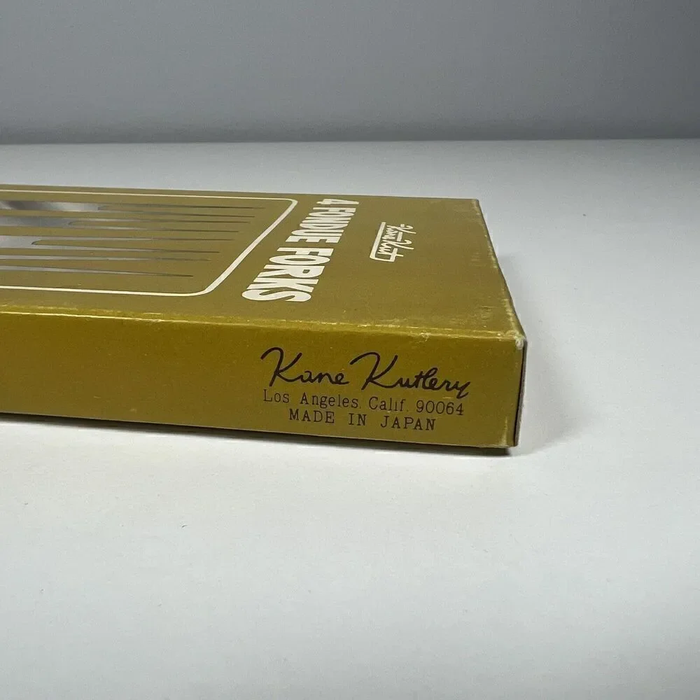Fondue Forks Stainless Rosewood Kane Kutlery Color Dot No. 329 Japan Vintage